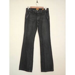 Vintage Y2K James Preserved Denim Jeans - Size 29 Black Flare Leg 100% Cotton